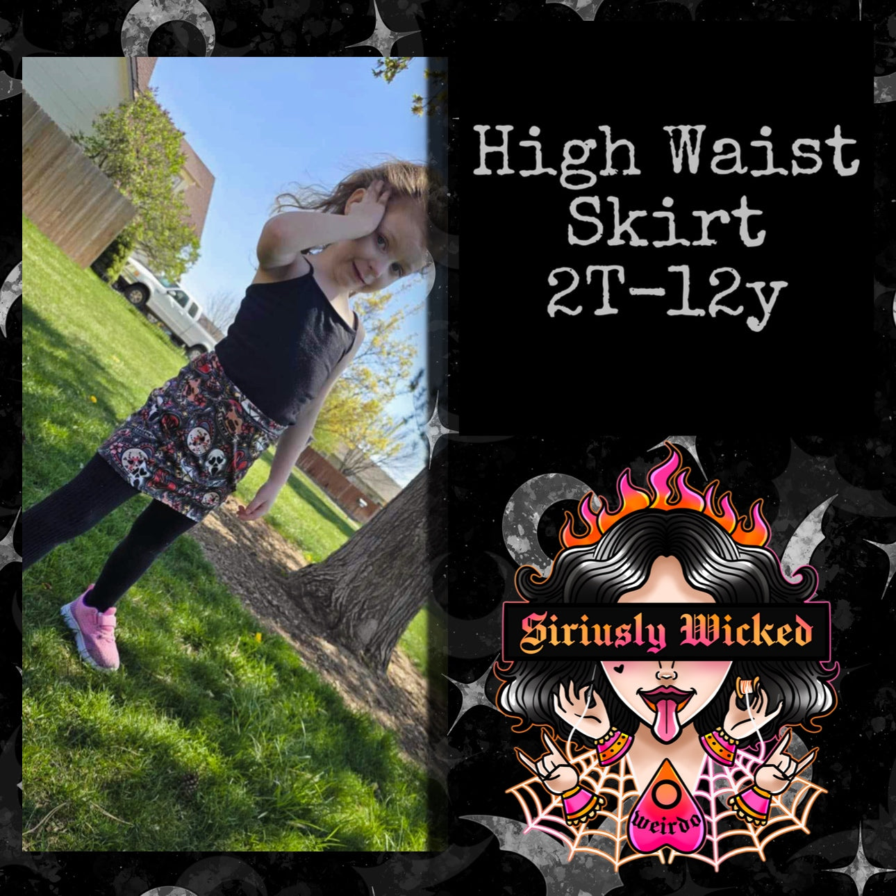 Kids High Waist Skirt
