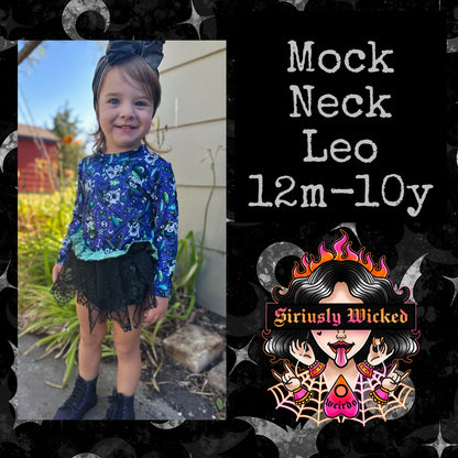 Kids Mock Neck Leo
