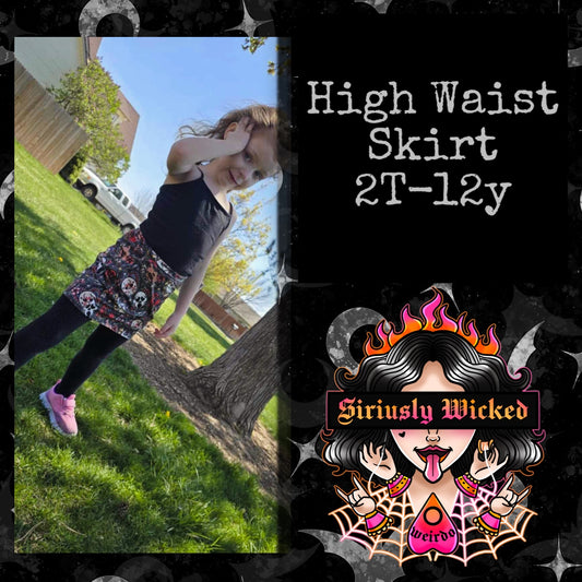 Kids High Waist Skirt