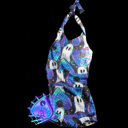 Kids Swim Bummie Karma Romper-all one print