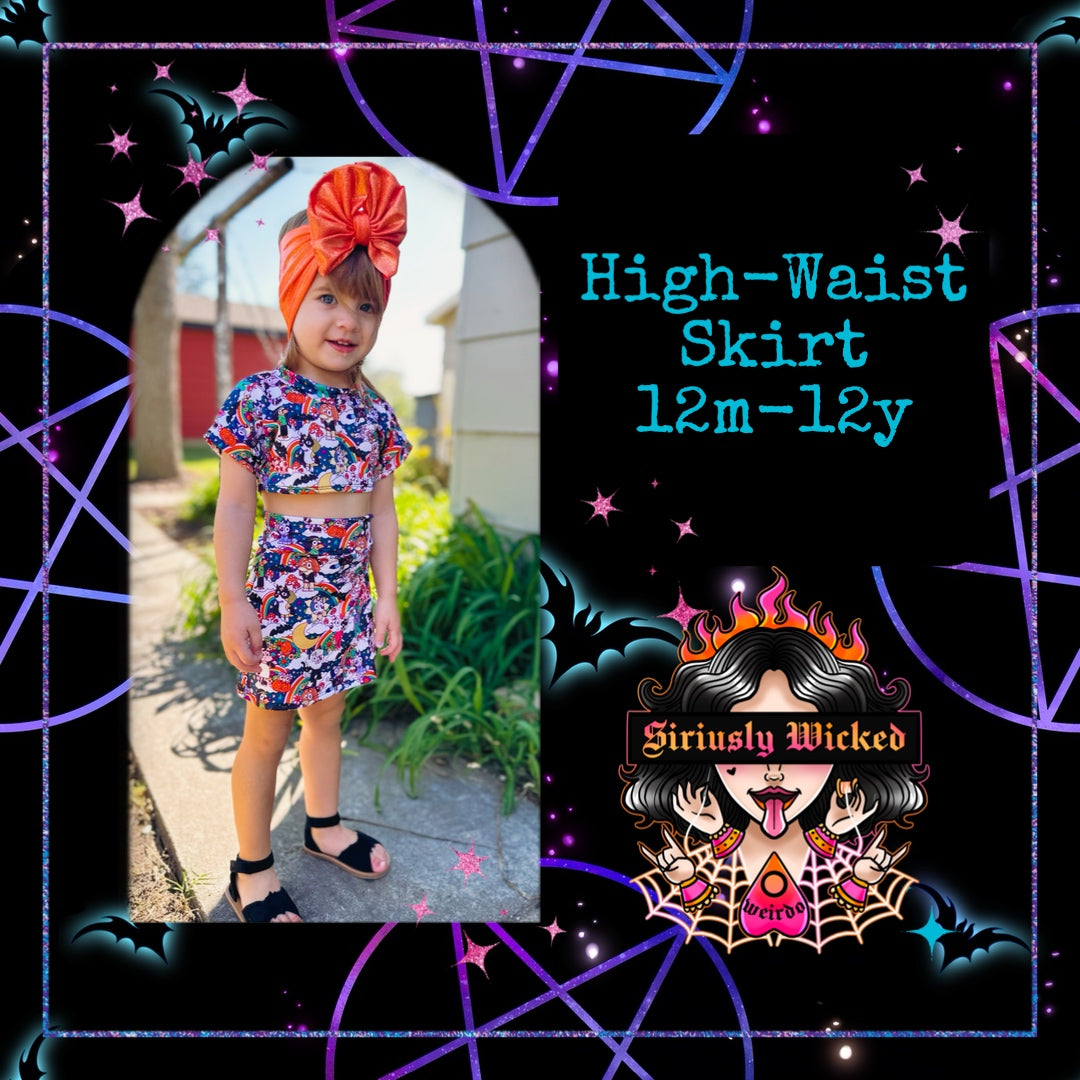 Kids High Waist Skirt