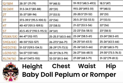 Kids Mystic Peplum Top or Romper (all one print unless add on purchased)