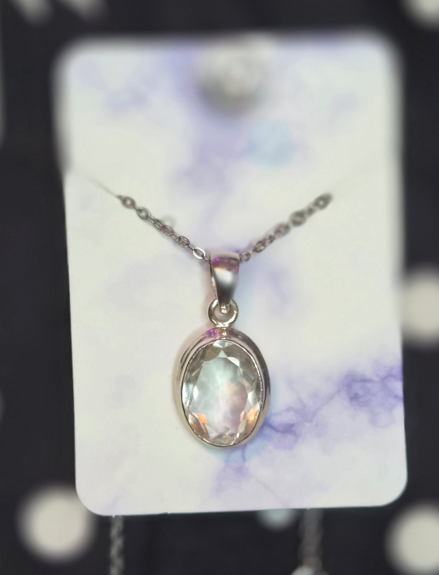 Faceted Clear Quartz Choker