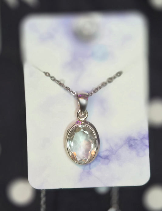 Faceted Clear Quartz Choker