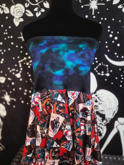 Cami Top & Skater Skirt Set: sz Lg Horror Posters