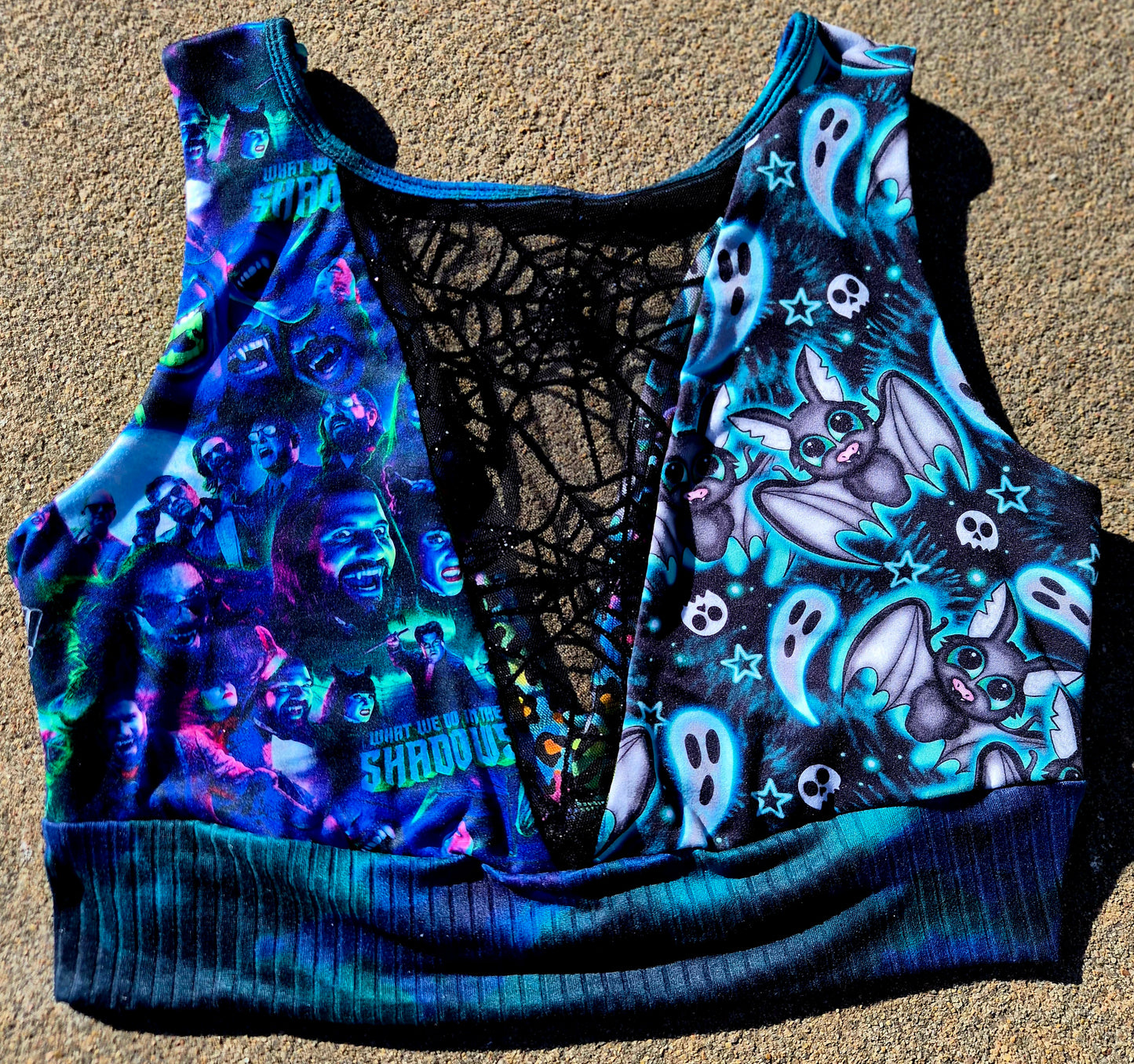 WWDITS & Batty Boo Besties with LOTR Coord Spiderweb Mesh Top sz Adult XXL-Yellow