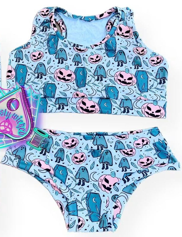 Franken-Shenanigans-Sports Bra or Bandeau & Cheekies Set-Ships by 9/25
