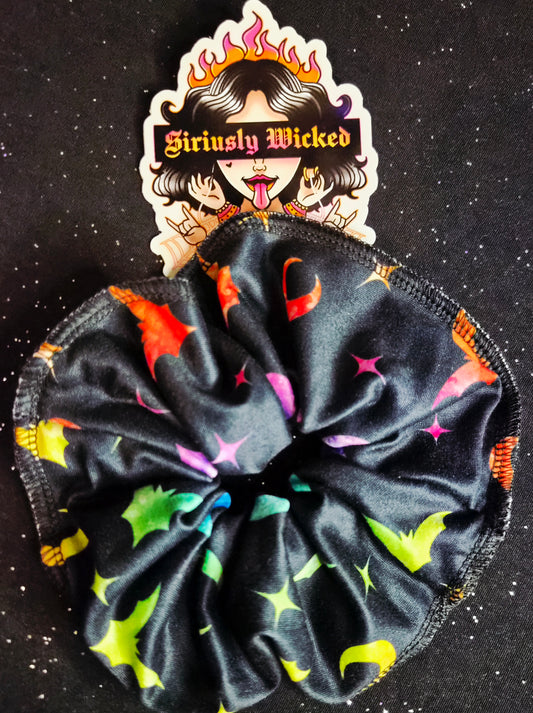 Rainbow Bats Scrunchies
