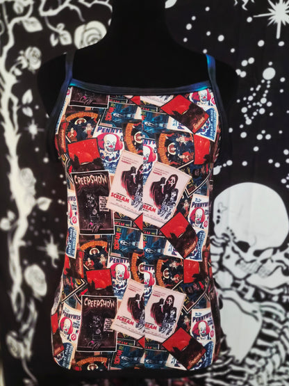 Cami Top & Skater Skirt Set: sz Lg Horror Posters