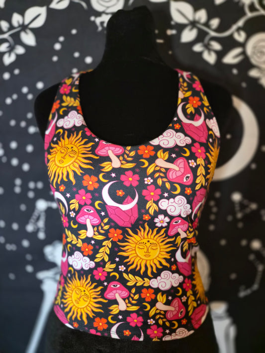 Adult XS-Celestial-Halter Top Crop
